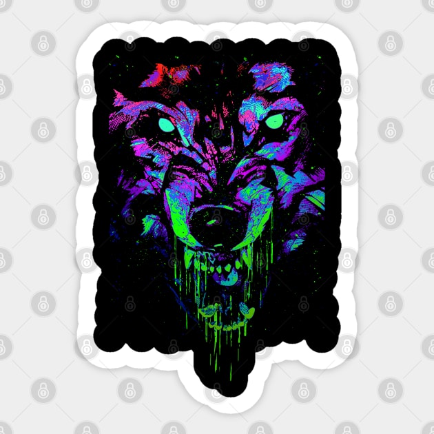 Dripping wolves Sticker by clingcling